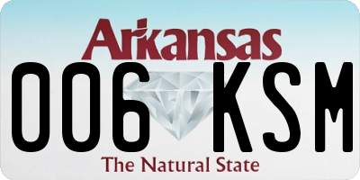 AR license plate 006KSM