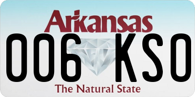 AR license plate 006KSO