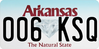 AR license plate 006KSQ