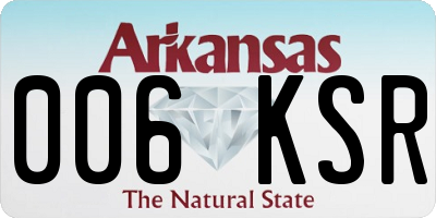 AR license plate 006KSR