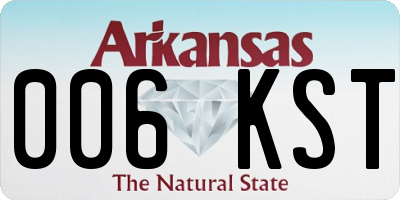 AR license plate 006KST