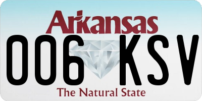AR license plate 006KSV
