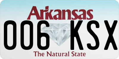 AR license plate 006KSX