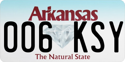 AR license plate 006KSY