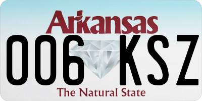 AR license plate 006KSZ