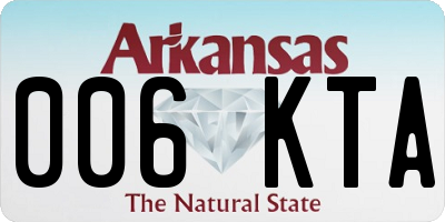 AR license plate 006KTA