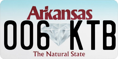 AR license plate 006KTB