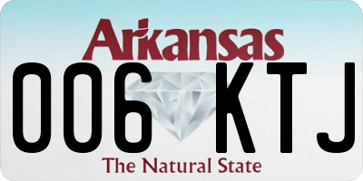 AR license plate 006KTJ