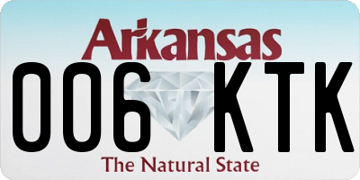 AR license plate 006KTK