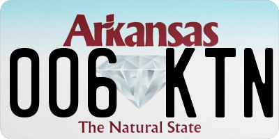 AR license plate 006KTN