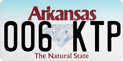AR license plate 006KTP