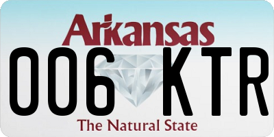 AR license plate 006KTR