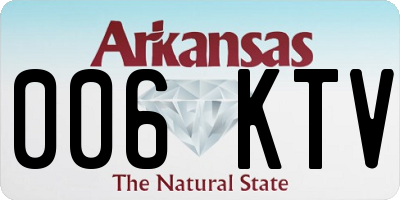 AR license plate 006KTV