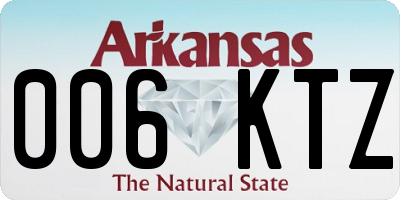 AR license plate 006KTZ