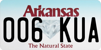 AR license plate 006KUA
