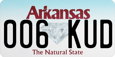 AR license plate 006KUD