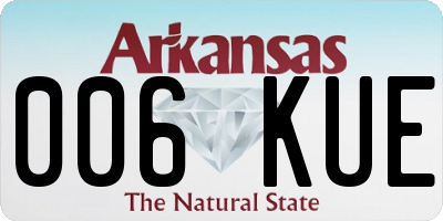 AR license plate 006KUE