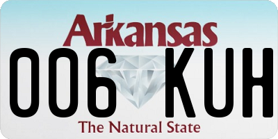 AR license plate 006KUH
