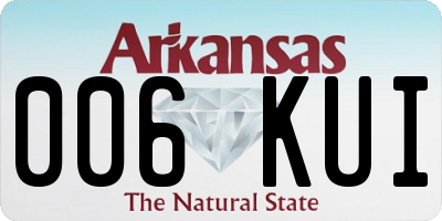 AR license plate 006KUI