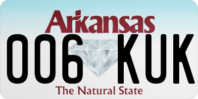 AR license plate 006KUK