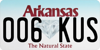 AR license plate 006KUS