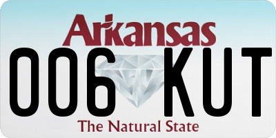 AR license plate 006KUT