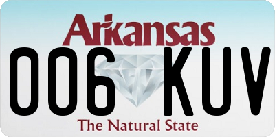 AR license plate 006KUV