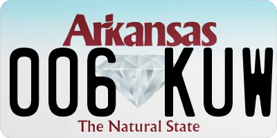 AR license plate 006KUW