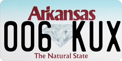 AR license plate 006KUX