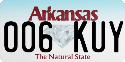 AR license plate 006KUY