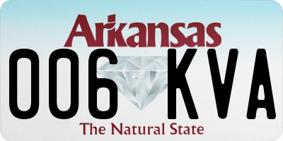 AR license plate 006KVA