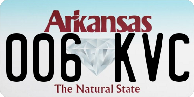 AR license plate 006KVC