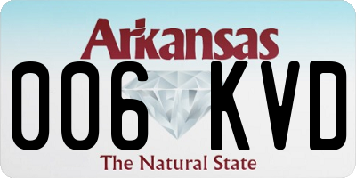 AR license plate 006KVD