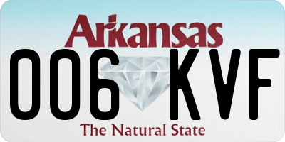 AR license plate 006KVF
