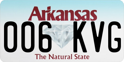 AR license plate 006KVG