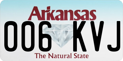 AR license plate 006KVJ