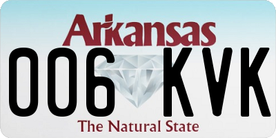 AR license plate 006KVK