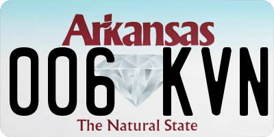 AR license plate 006KVN