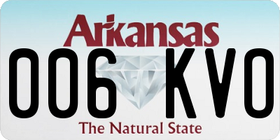 AR license plate 006KVO
