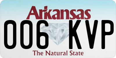 AR license plate 006KVP