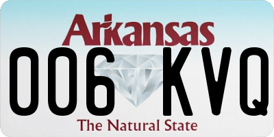 AR license plate 006KVQ