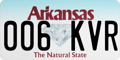 AR license plate 006KVR