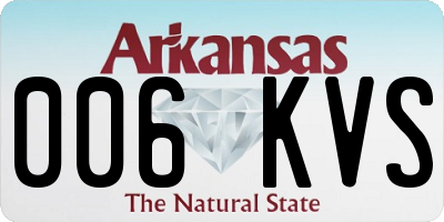 AR license plate 006KVS