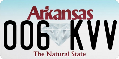 AR license plate 006KVV