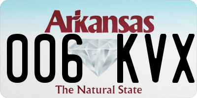 AR license plate 006KVX