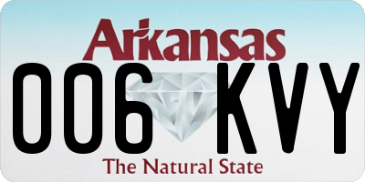 AR license plate 006KVY