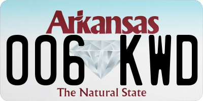 AR license plate 006KWD