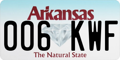 AR license plate 006KWF