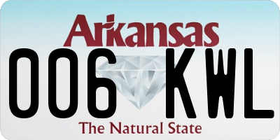 AR license plate 006KWL