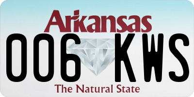 AR license plate 006KWS